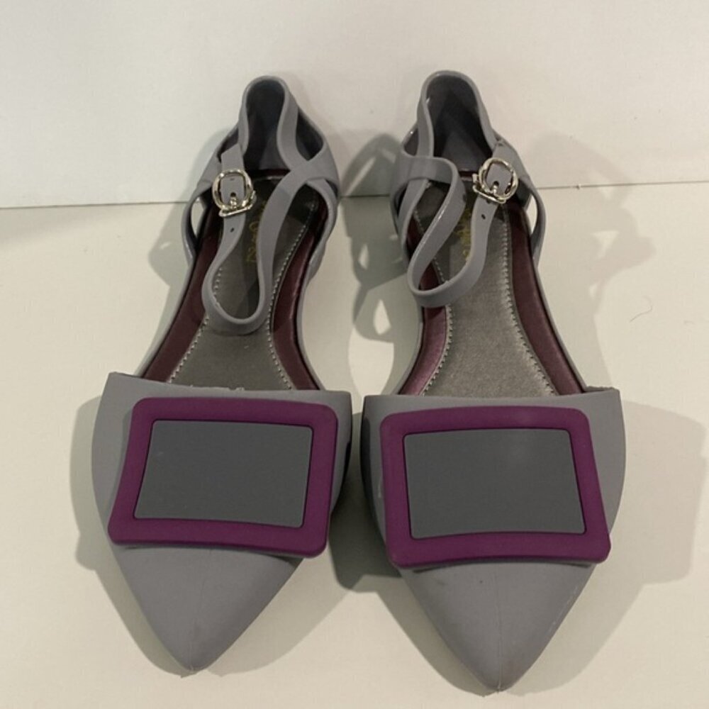 Grey Pointed Shoes Flat Size 37 - Picture 4 of 12